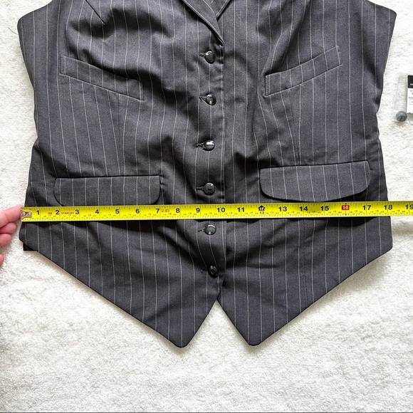 NORMA KAMALI BOYFRIEND VEST SIZE LARGE Academia Preppy Lagenlook Minimalist - Picture 7 of 8